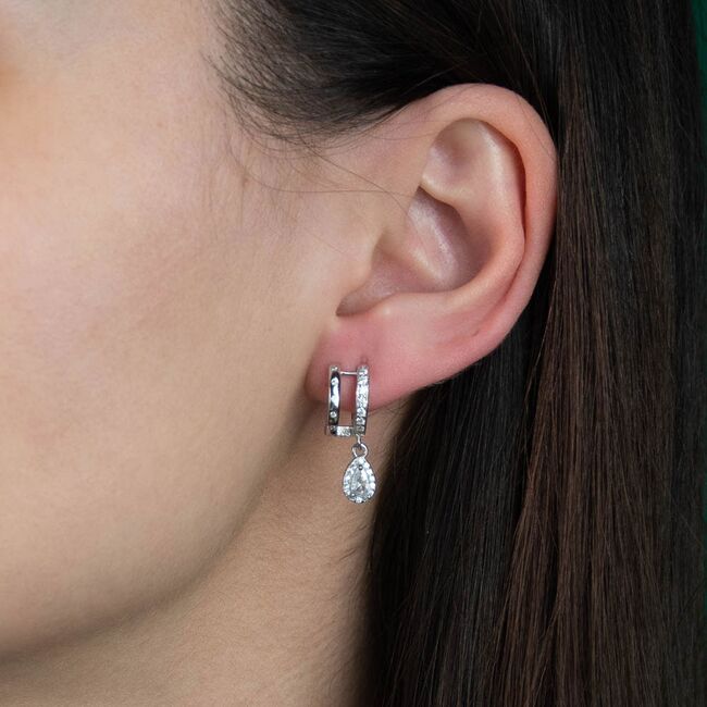 Cercei argint lacrima Dely