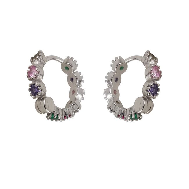 Cercei argint colorati Rainbow