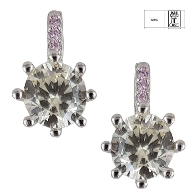 Cercei argint eleganti Thia cu zirconiu