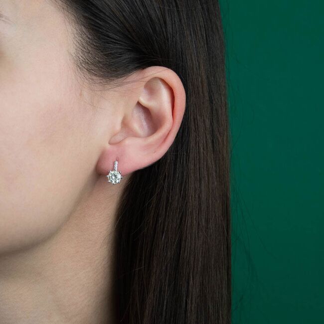 Cercei argint eleganti Thia cu zirconiu