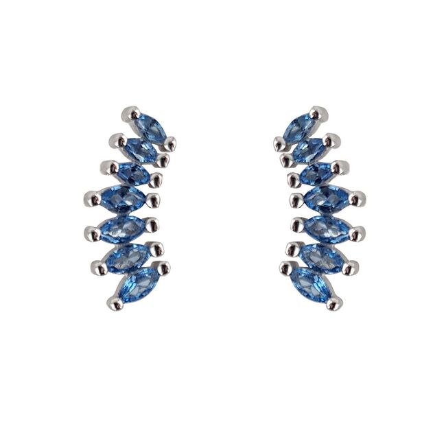 Cercei deosebiti albastri Thia cu zirconiu