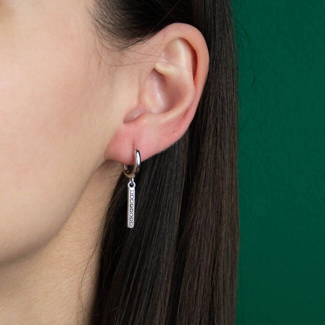 Cercei argint maro Thia cu zirconiu