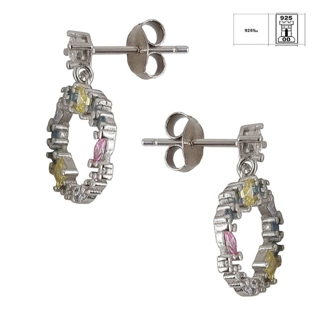 Cercei argint colorati Thia