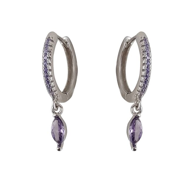 Cercei argint creola mov Thia