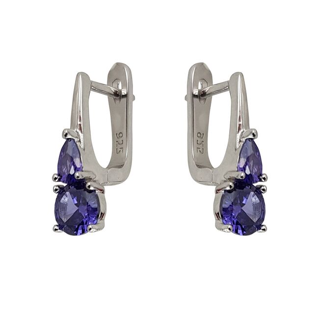 Cercei argint eleganti mov Thia cu tortita