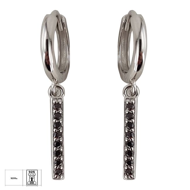 Cercei argint maro Thia cu zirconiu