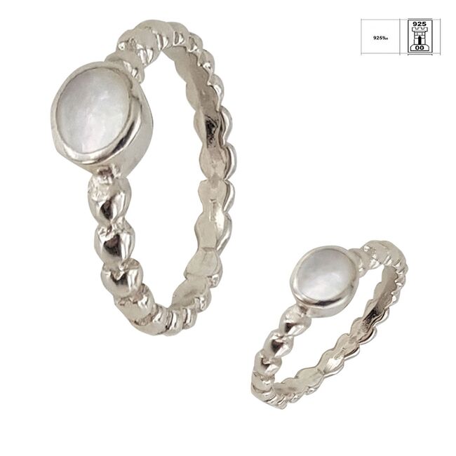 Inel argint banut sidef Thia marimea 51