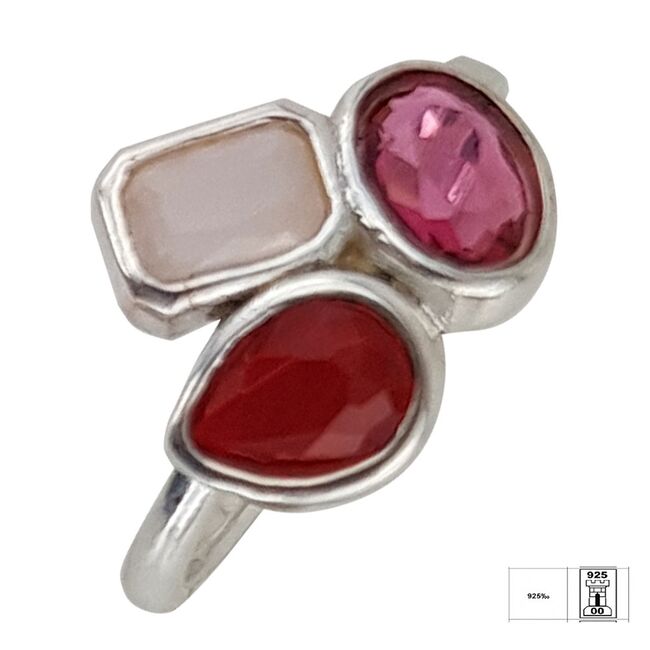 Inel argint elegant colorat Thia marimea 53