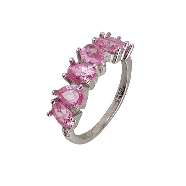 Inel argint elegant zirconii roz Thia marimea 54