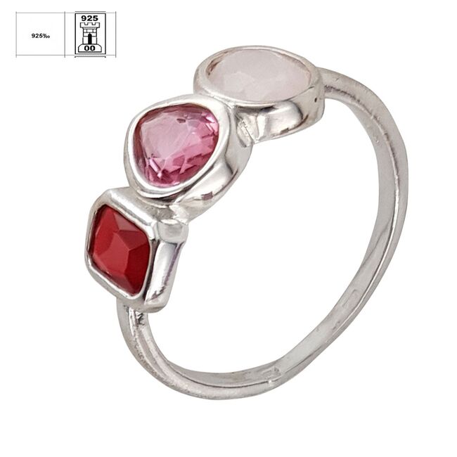 Inel argint crystal roz Thia marimea 56