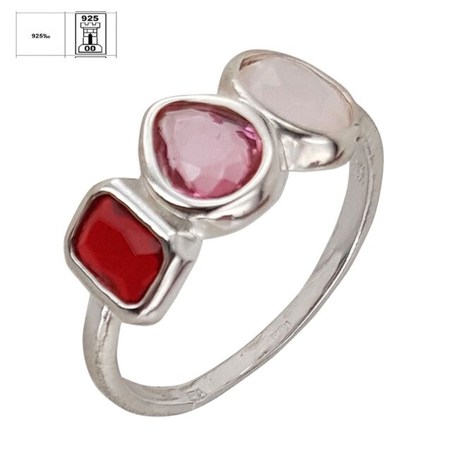 Inel argint crystal roz Thia marimea 56