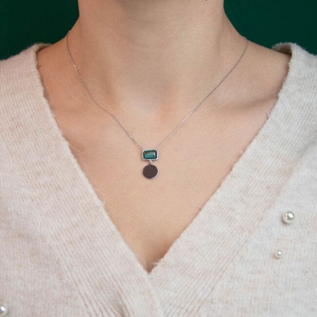 Lant argint banut si crystal Thia