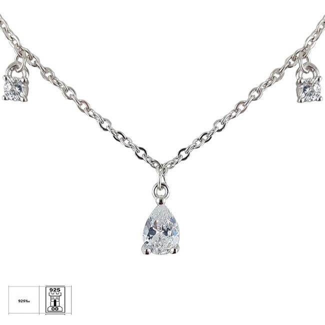 Lant argint elegant cu zirconii Thia