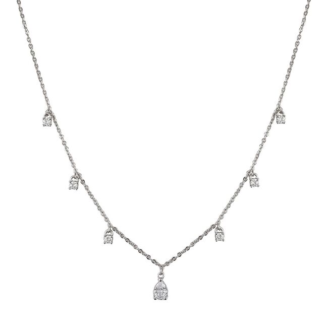 Lant argint elegant cu zirconii Thia