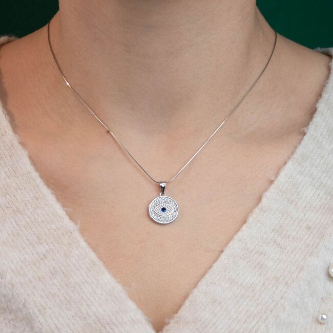 Pandantiv argint simbol Nazar