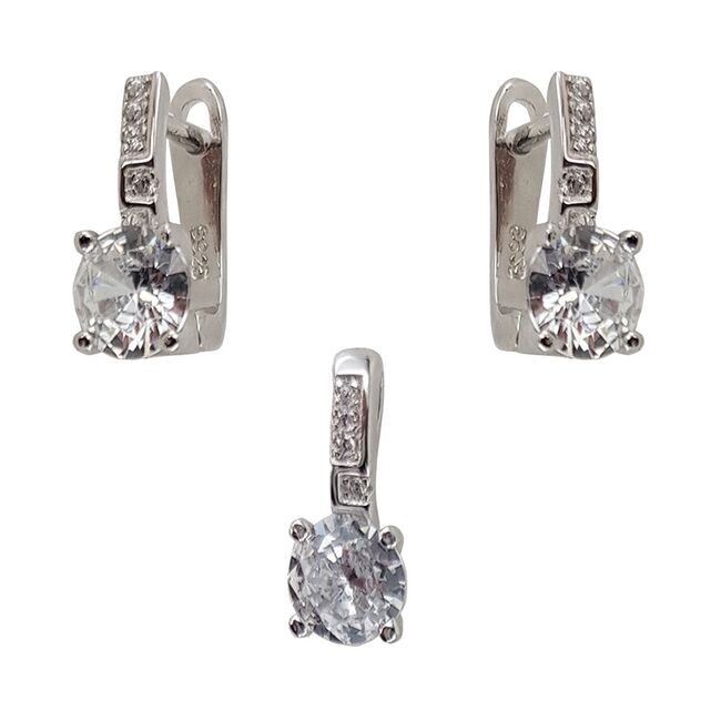 Set argint elegant cu zirconiu Thia