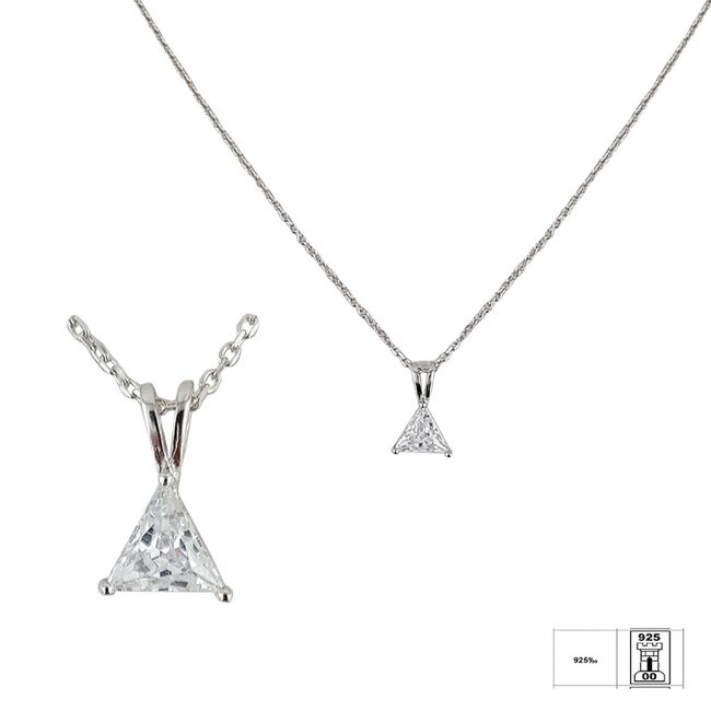 Lant argint elegant triunghi Thia