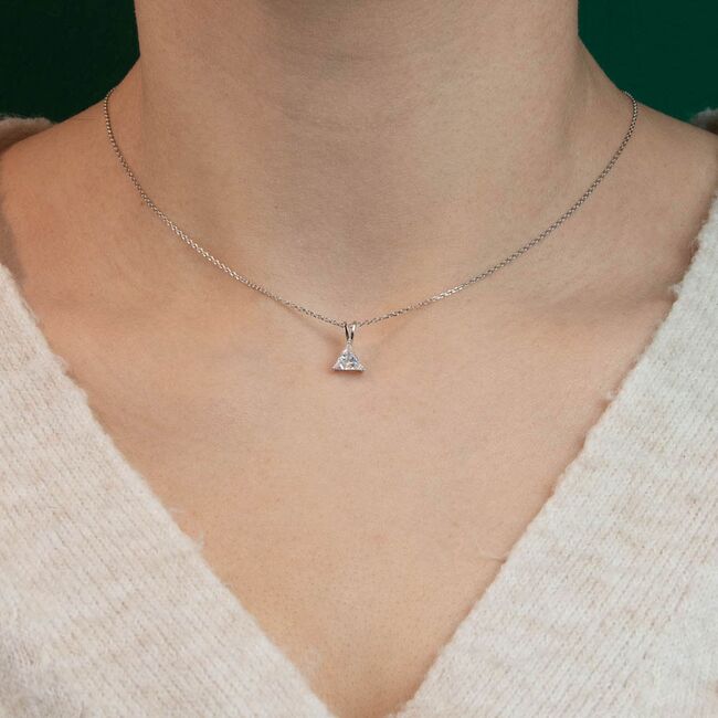 Lant argint elegant triunghi Thia