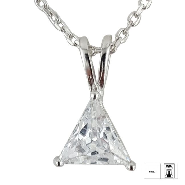 Lant argint elegant triunghi Thia