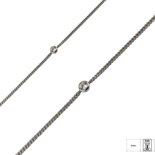 Bratara argint solitaire Thia