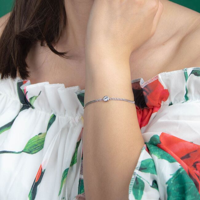 Bratara argint solitaire Thia