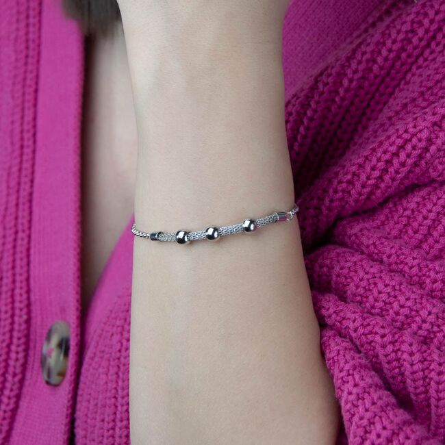 Bratara argint mesh bilute Trio