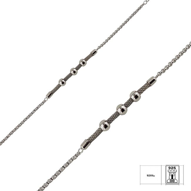 Bratara argint mesh bilute Trio