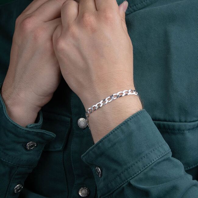 Bratara argint barbati Zemir 21 cm