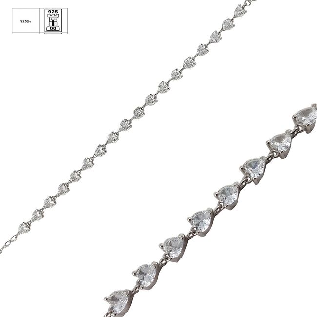 Bratara argint inimioare Thia