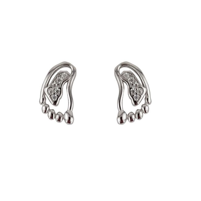 Cercei argint baby cu zirconii