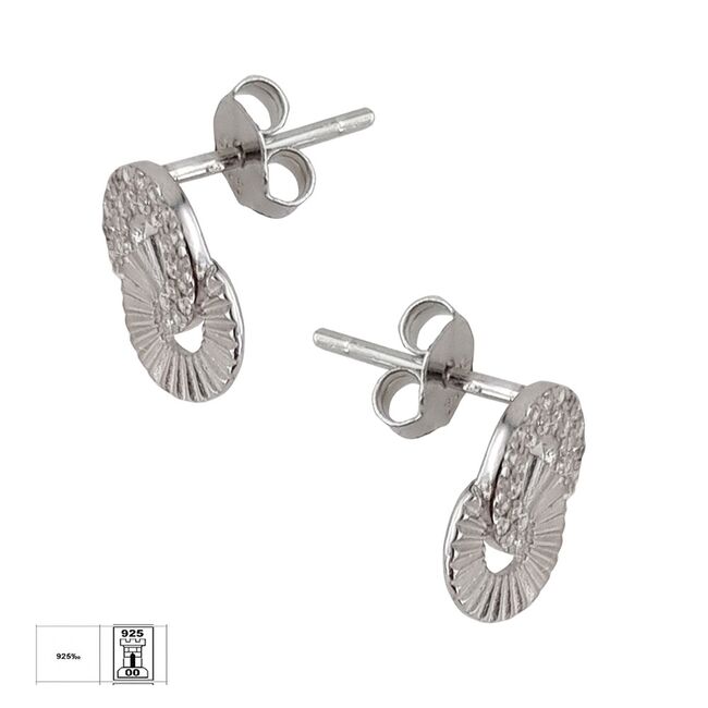 Cercei argint cercuri cu zirconiu