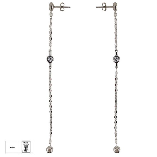 Cercei lungi argint Deni