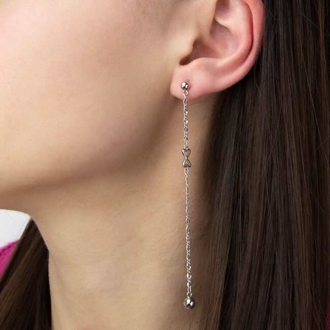 Cercei lungi argint Dubly