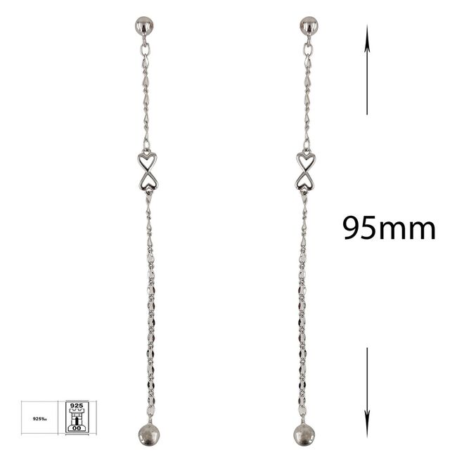 Cercei lungi argint Dubly