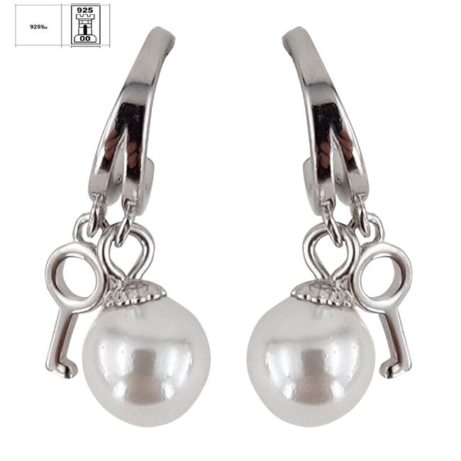Cercei argint cheita cu perle