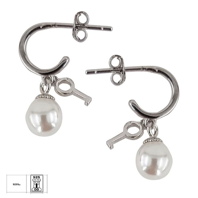 Cercei argint cheita cu perle