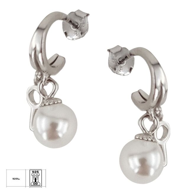 Cercei argint cheita cu perle