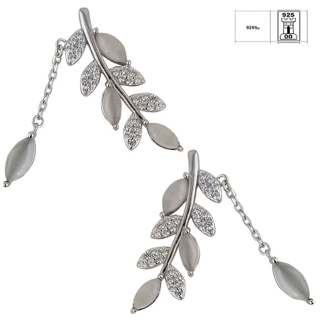 Cercei argint deosebiti cu sidef