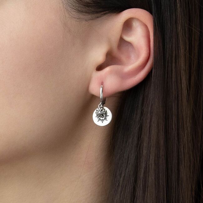 Cercei argint banut cu soare