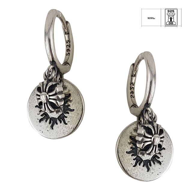 Cercei argint banut cu soare