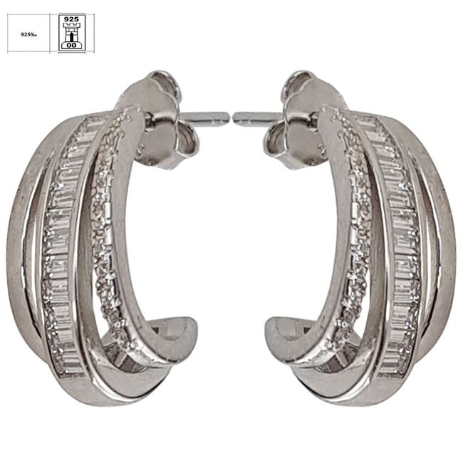Cercei argint eleganti Thia cu zirconiu