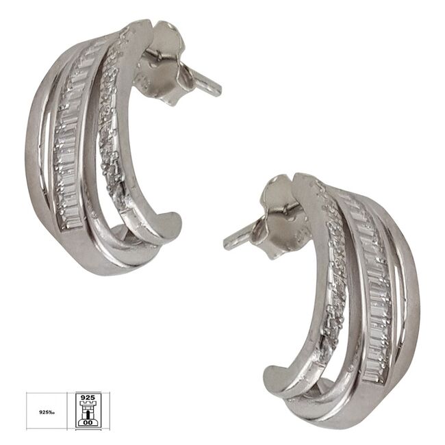 Cercei argint eleganti Thia cu zirconiu