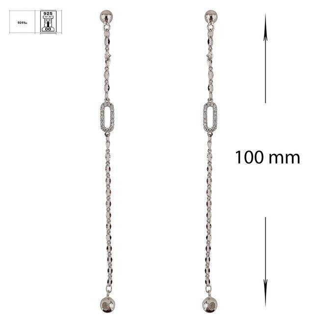 Cercei lungi argint Versay