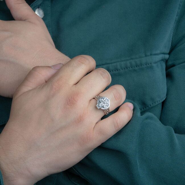 Inel argint barbati compartiment Astral marimea 61