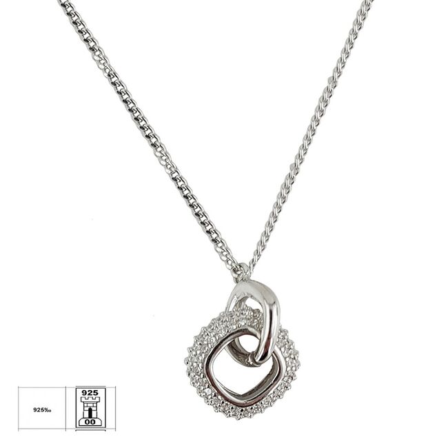 Lant argint elegant cu zirconii Thia