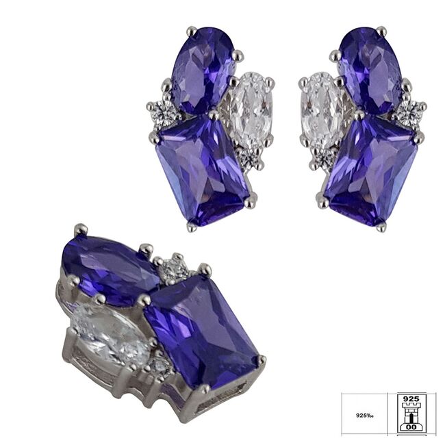 Set argint zirconiu mov Thia