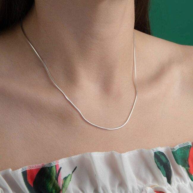 Lant argint simplu 45 cm Astasia