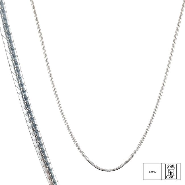 Lant argint simplu 50 cm Grace