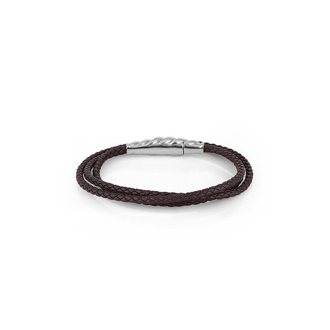 Bratara cafenie, Daniel Klein, pentru barbati, din piele, DKJ.4.2179-L-2