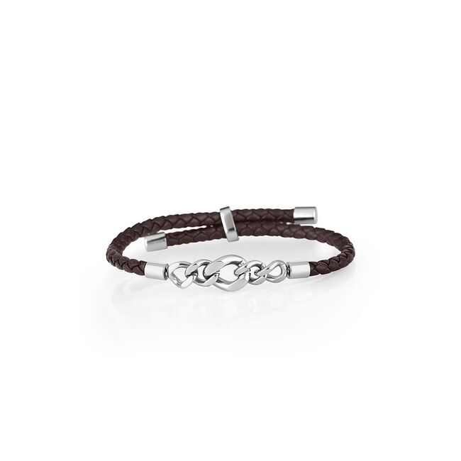 Bratara cafenie, Daniel Klein, pentru barbati, din piele, DKJ.4.2184-L-2